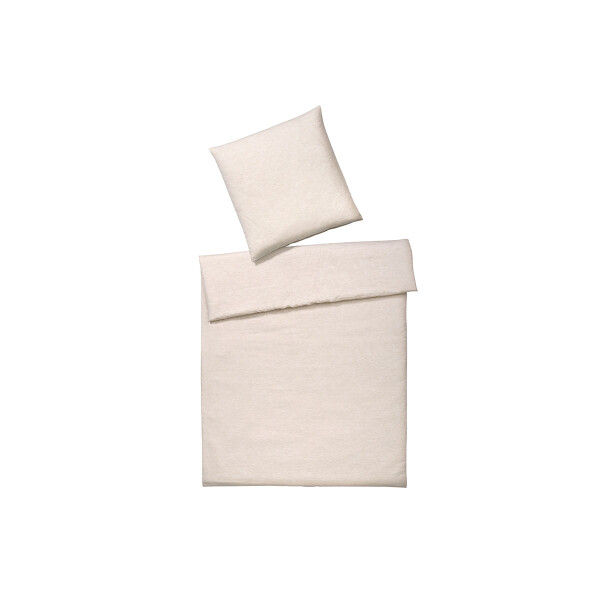 Elegante Buntgewebte Halbleinen-Bettwäsche Breeze  Garnitur 135x200 apricot