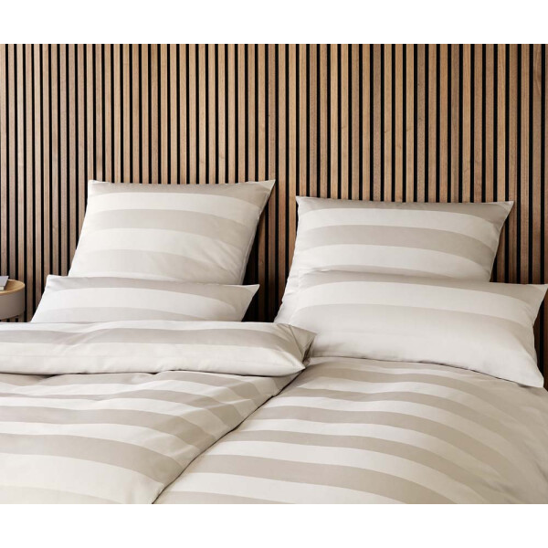 Elegante Jaquard Satin Bettwäsche En Bloc kiesel 135x200 + 80x80