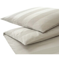 Elegante Jaquard Satin Bettwäsche En Bloc kiesel 135x200 + 80x80