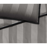 Elegante Jaquard Satin Bettwäsche Metropolis nougat 135x200 + 80x80