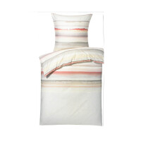 Mako Satin Bettwäsche Desert Nature Streifen 155x220