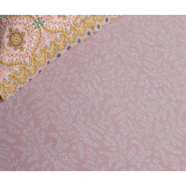 Pip Studio Spannbettlaken Leafy I pink 90x200 EINZELSTÜCK