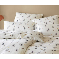 Elegante Soft Flanell Bettwäsche Winterwald