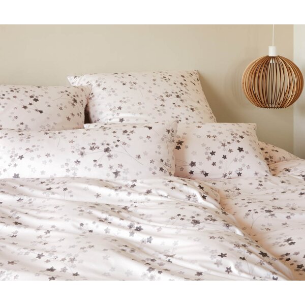 Elegante Mako Jersey Bettwäsche Pretty natur 155x220 + 80x80