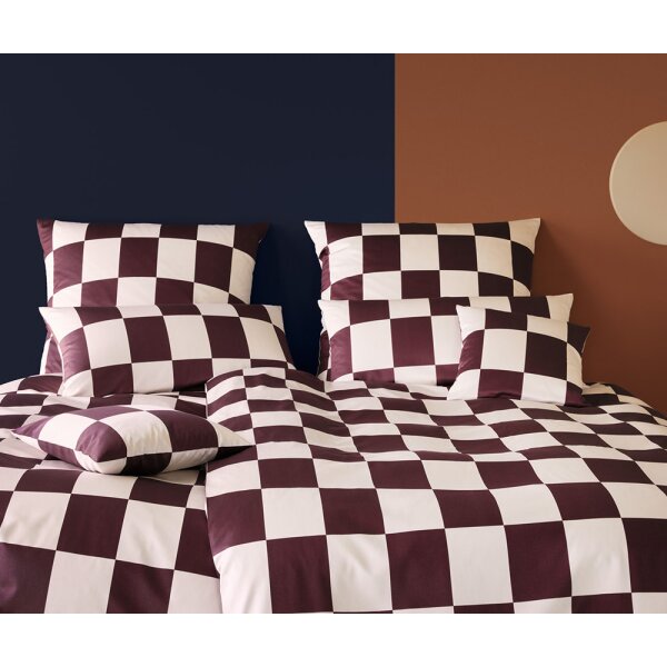 Elegante Comfort Satin Bettwäsche Plenty rosé-wine 155x200 + 80x80