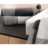 Cawö Luxury Home Frottierserie Two Tone 590 basalt  50/100 cm
