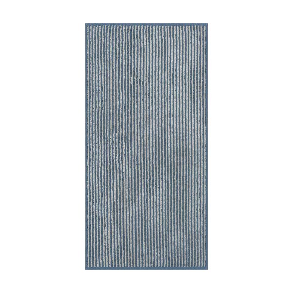 Cawö Luxury Home Frottierserie Two Tone Stripes 480 nachtblau   80/150 cm