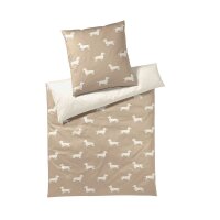 Elegante Comfort Satin Bettwäsche Dogs