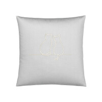 Elegante Comfort Satin Kissenhüllen Cats 40x40cm