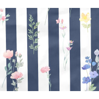 Elegante Comfort Satin Bettwäsche Flowerstripe