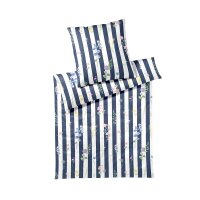 Elegante Comfort Satin Bettwäsche Flowerstripe