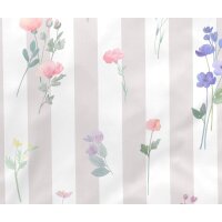 Elegante Comfort Satin Bettwäsche Flowerstripe