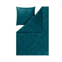 Estella Mako Jersey Bettwäsche Pippa I petrol 80x80+135x200cm