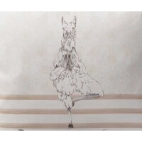Estella Mako Satin Kissenhülle Lamaste I Natur I 50x50cm