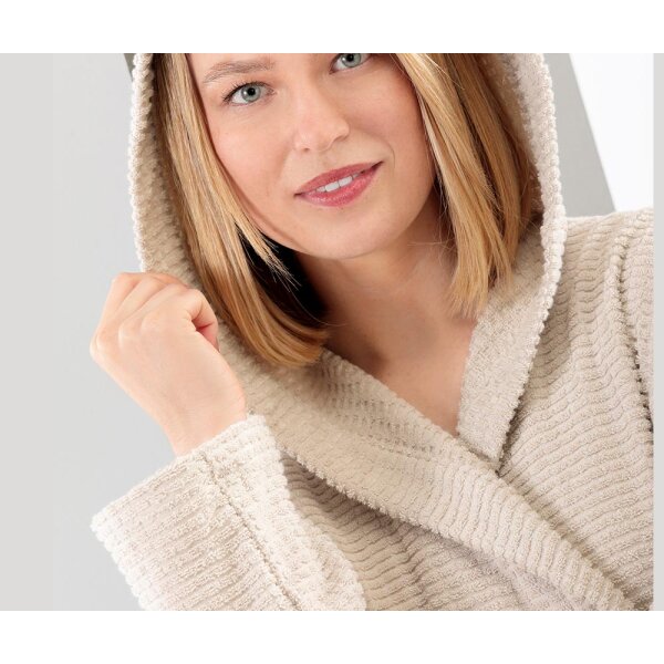  CAWÖ Damen Bademantel mit Kapuze 6227